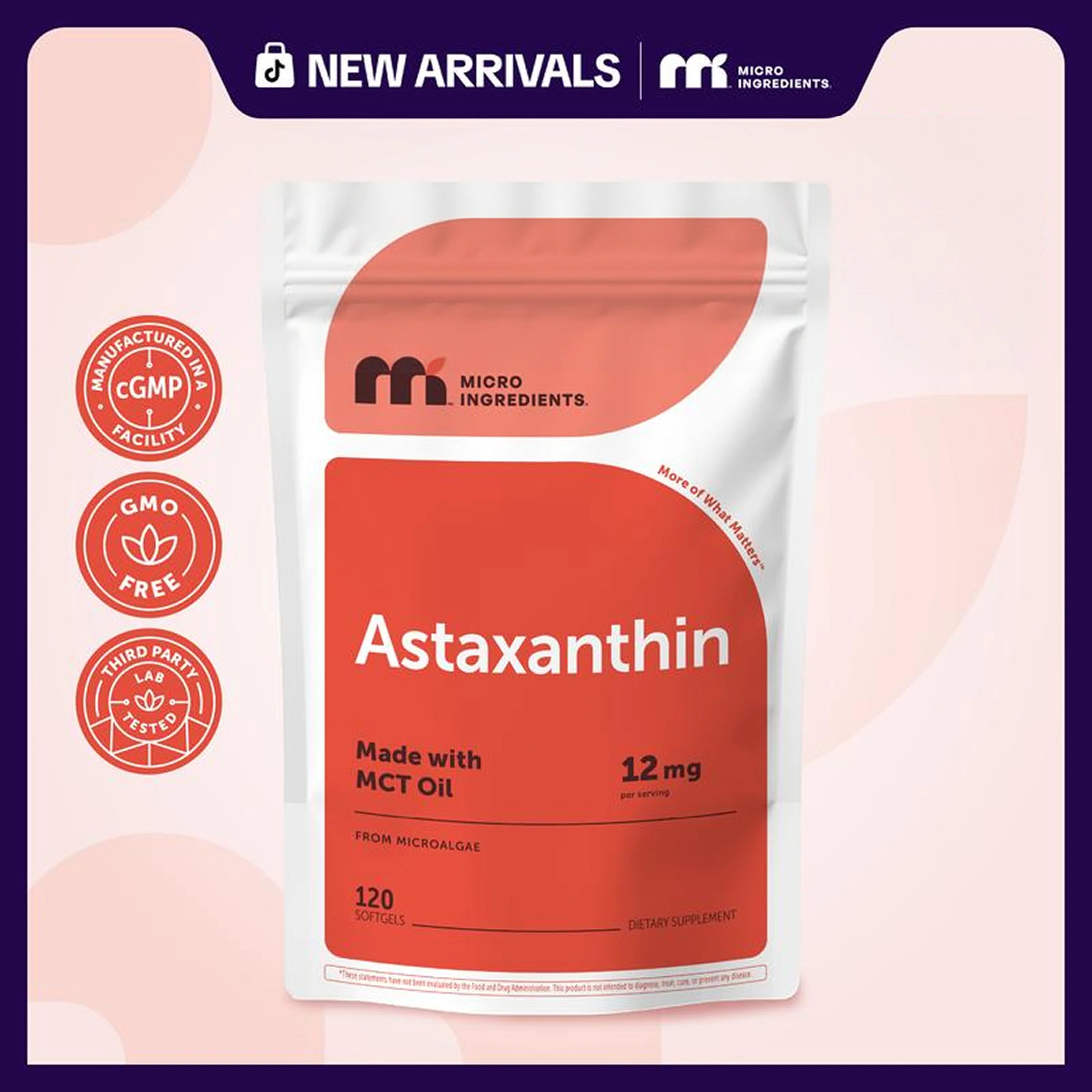 Anti-Aging Bundle: NMN Complex 1000mg 120 Capsules & Astaxanthin 12mg 120 Softgels