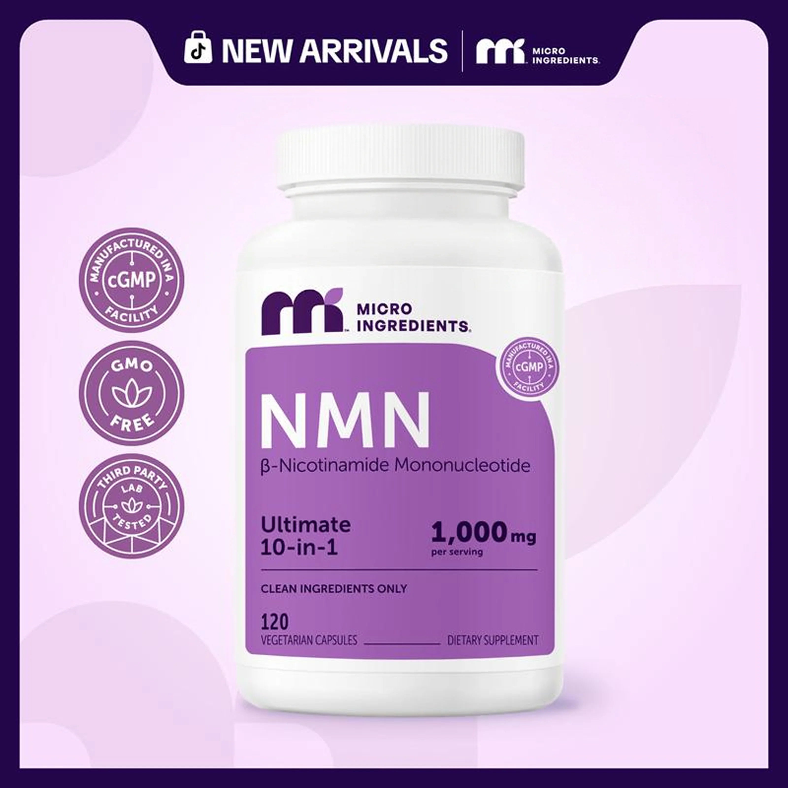 Anti-Aging Bundle: NMN Complex 1000mg 120 Capsules & Astaxanthin 12mg 120 Softgels