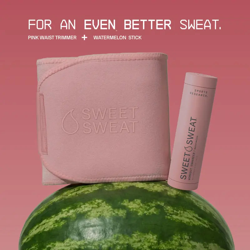 Sweet Sweat Gel Watermelon (6.4oz) + Matte Pink Waist Trimmer Bundle
