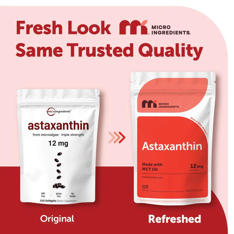 Anti-Aging Bundle: NMN Complex 1000mg 120 Capsules & Astaxanthin 12mg 120 Softgels