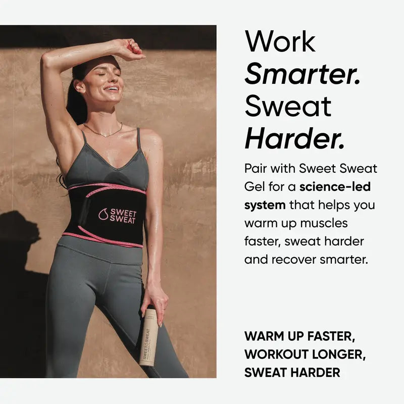 Sweet Sweat Gel Watermelon (6.4oz) + Matte Pink Waist Trimmer Bundle